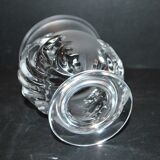 LALIQUE frosted crystal vase, Saint-Cloud model with acanthus leaves, 1950-1960