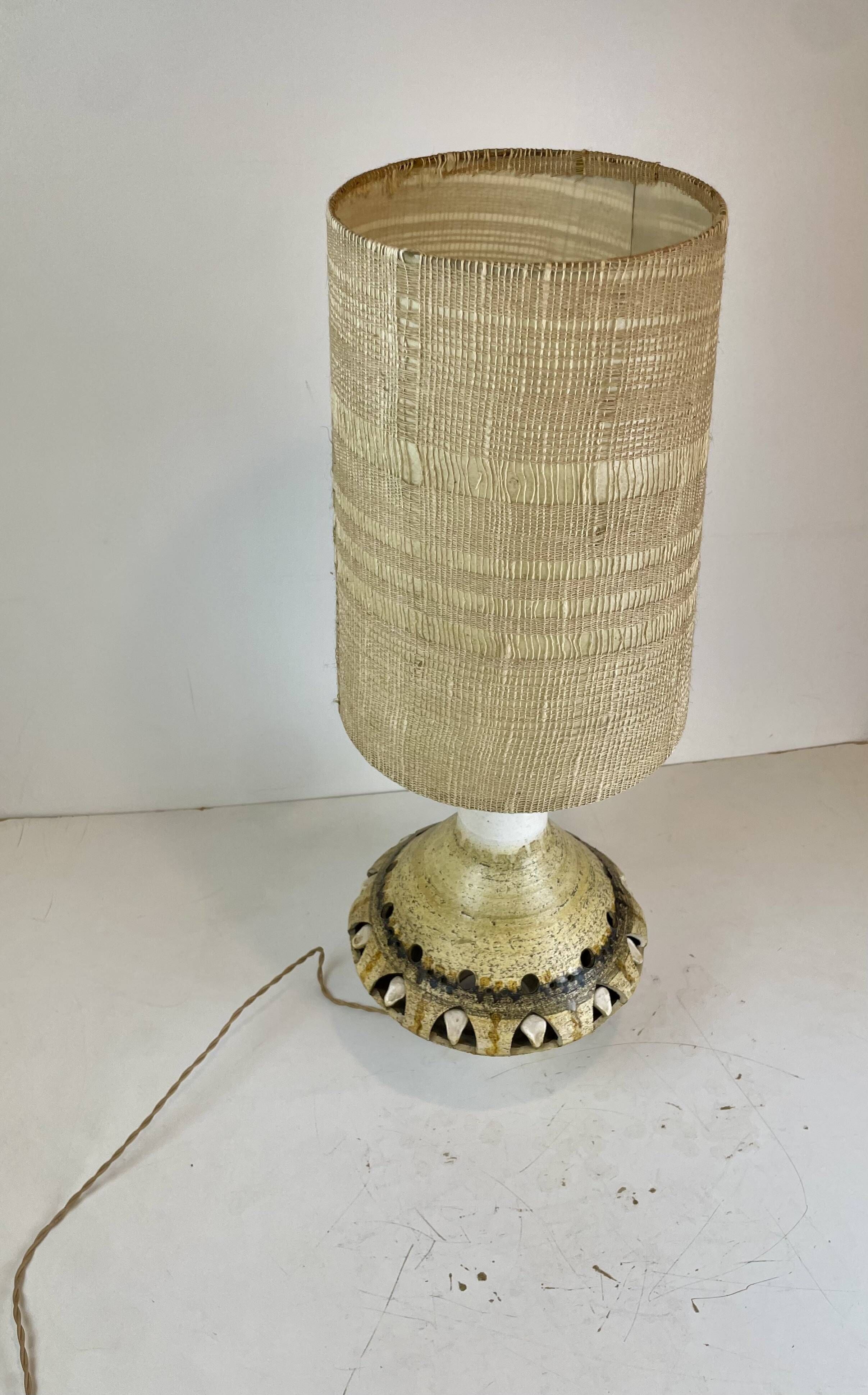 Ceramic lamp by Georges Pelletier for Accolay, France, 1960