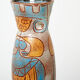 Rare glazed ceramic vase signed Accolay Maya collection around 1950
