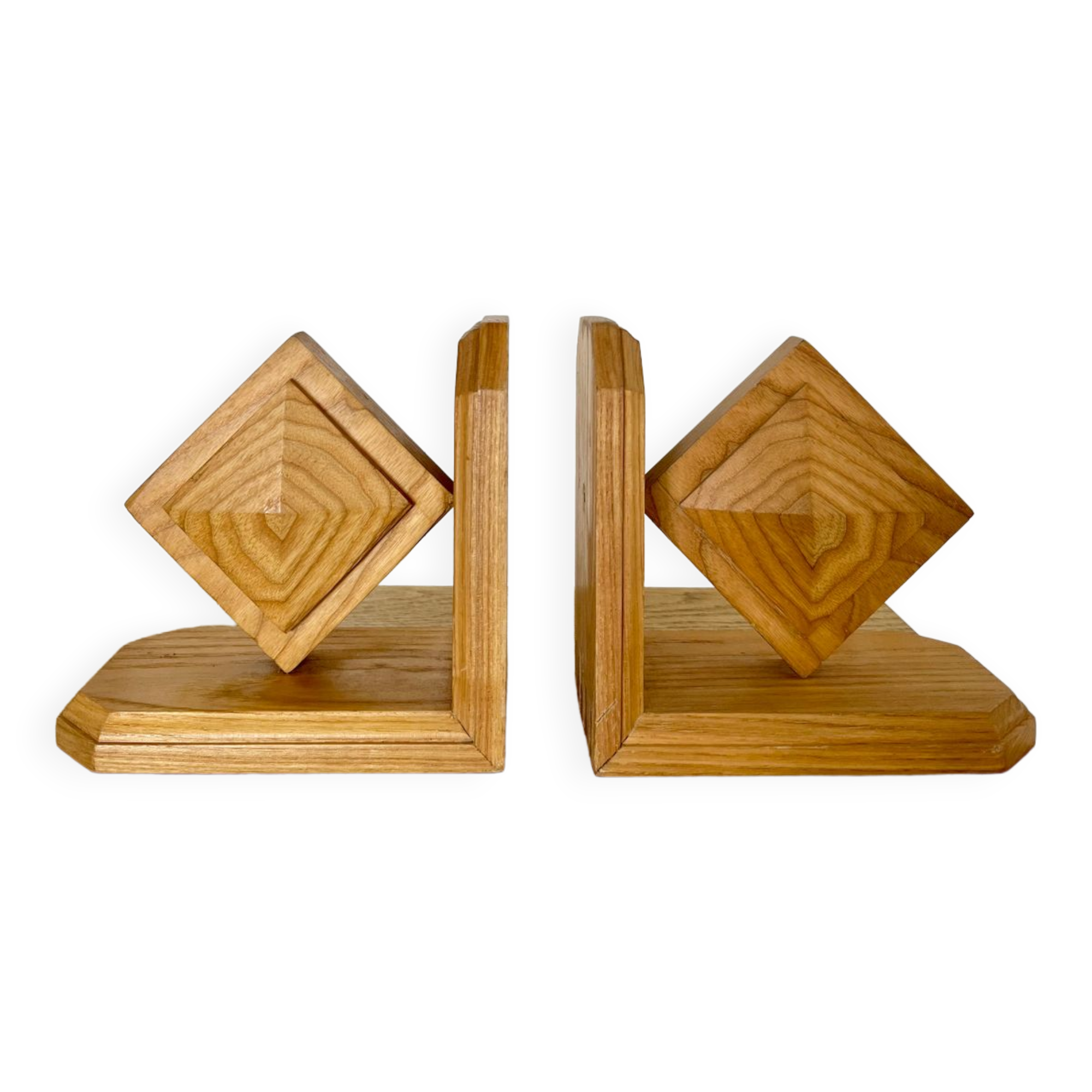 Pair of wooden bookends