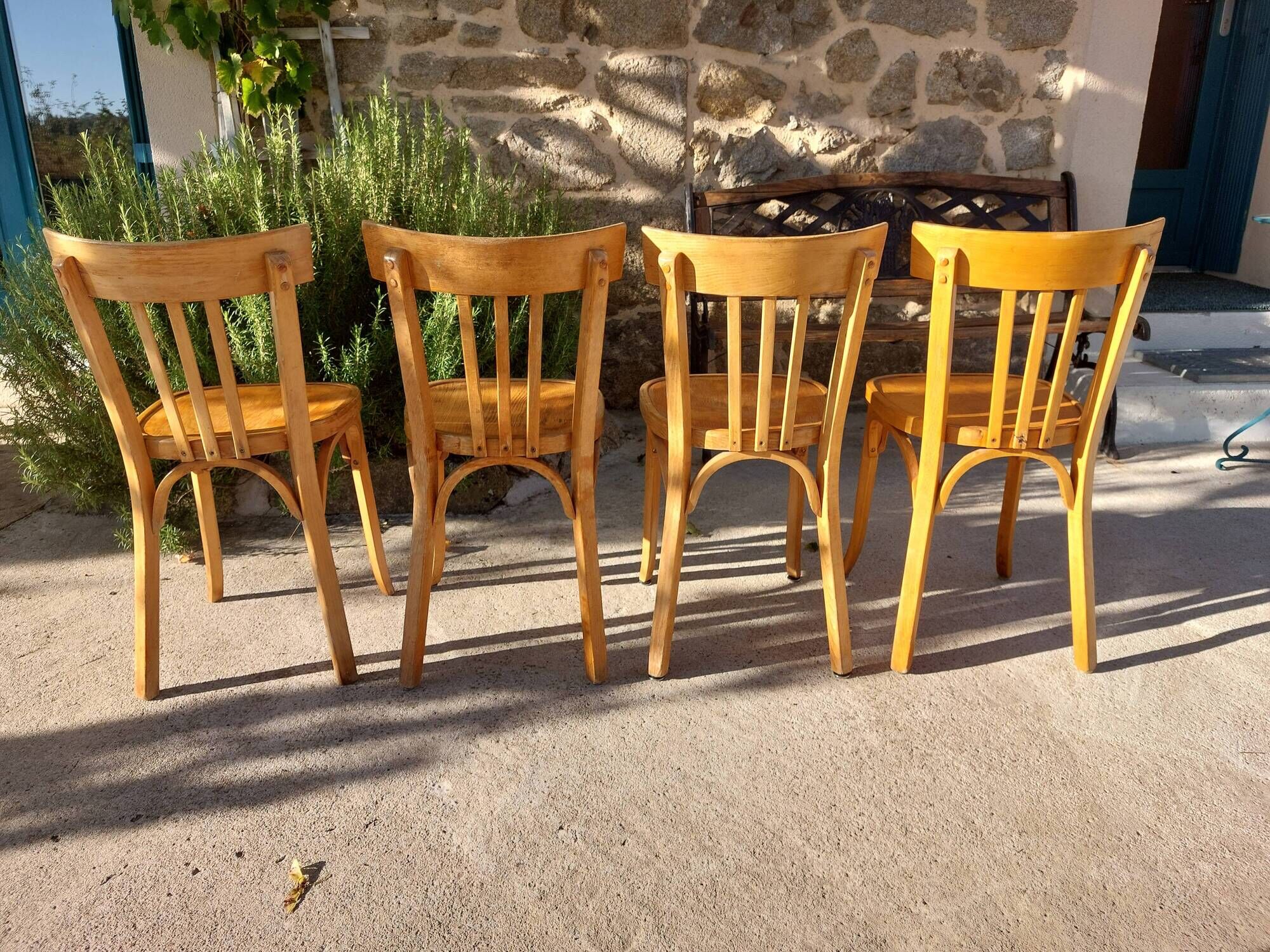 4 vintage Baumann bistro chairs