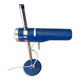 Retro Table Lamp from the 1970s: Articulated Arm, Swivel Shade, Electric Blue Enamel for space age d