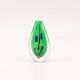 Green crystal drop vase Orrefors by Anne Nilsson