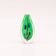 Vase goutte en cristal vert Orrefors par Anne Nilsson