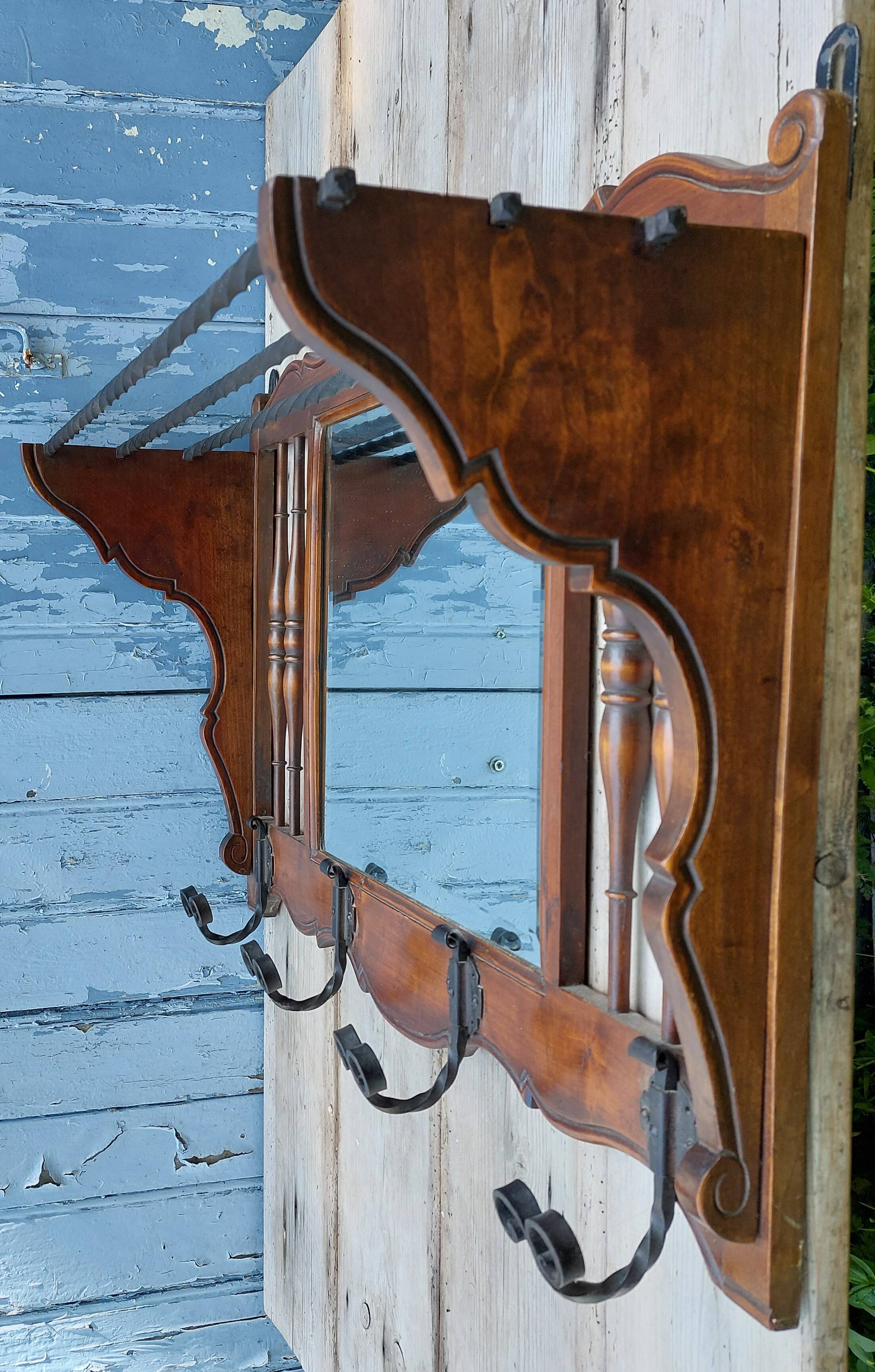 Coat rack with mirror