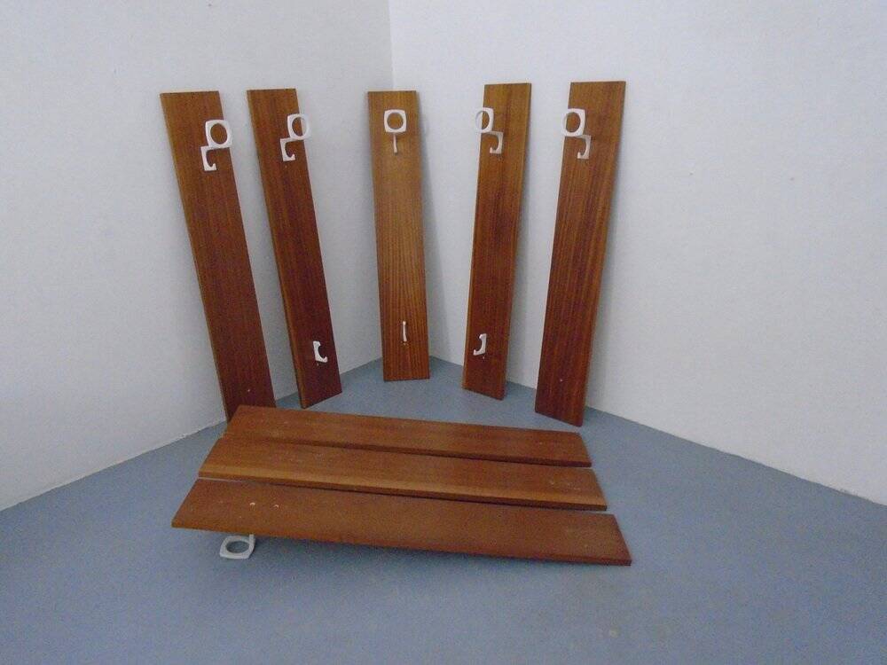 Mid-Century Walnut Wall Unit, 1960s, Set of 8