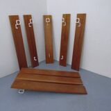 Mid-Century Walnut Wall Unit, 1960s, Set of 8