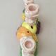 3-burner slurry candle signed Francesco Guarino, fruit motifs