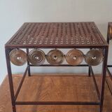 Set of 2 metal bedside tables