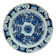 Delftware dish with blue flowers on a white background, 18th century, 35 cm
