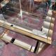 70s mirrored glass side table