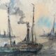 Painting painting "view of the port"