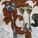 Silver-plated metal box RAVINET D'ENFERT - Ladle + salad service