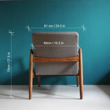 Fauteuil vintage du milieu du siècle conçu par Edmund Homa, Restauré