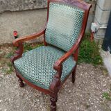 Pair of antique Louis XVI mahogany armchairs from the 19th century