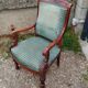 Pair of antique Louis XVI mahogany armchairs from the 19th century