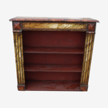 Furniture shelf library painted décor fake marble