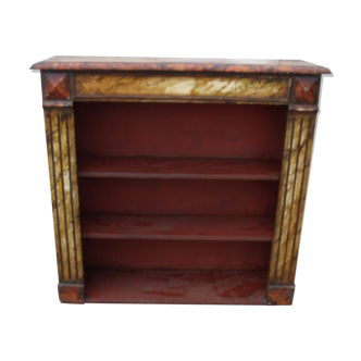 Furniture shelf library painted décor fake marble