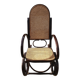 Rocking chair wood and canage seventies