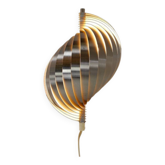 Swelling aluminum sconce by Henri Mathieu - 1970s
