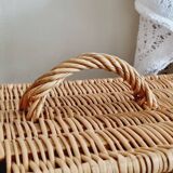 Panier rectangulaire osier tressé