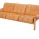 Norwegian modern ekornes teak & leather 3 seater sofa, model montana, 1970’s