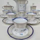 Coffee service in Limoges porcelain, by Bernardaud. 1930s.