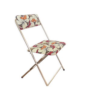 Vintage upcycling folding chair Tanzania Ivory