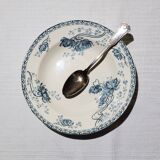 Lot de 4 assiettes à soupe de la faïencerie de Sarreguemines modèle Royat
