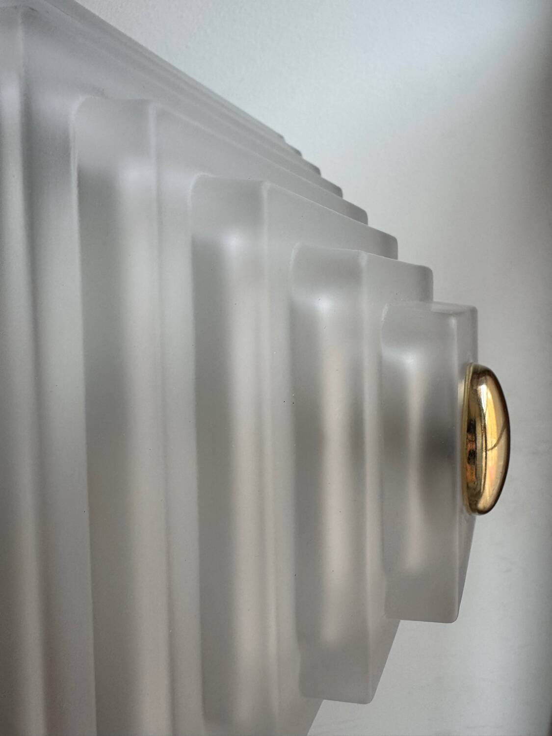 Pyramid glass ceiling light Limburg 1980s