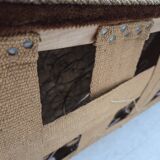 Canapé courbé danois 2 places des années 1960, en velours d'ameublement marron.