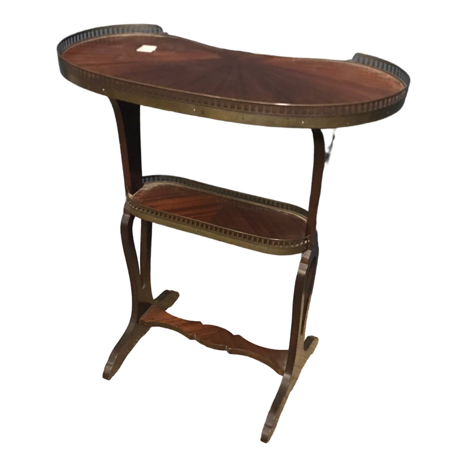 Mahogany gallery kidney table
