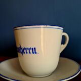 Set of two cups and saucer art deco style