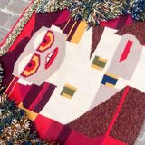 Rug or wall hanging "The Sacred Monster", signed Agnus, 1973