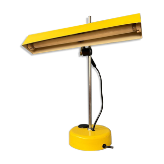 Lampe de bureau fluorescente vintage jaune