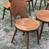 Set of 6 chairs Baumann signed model rare clover