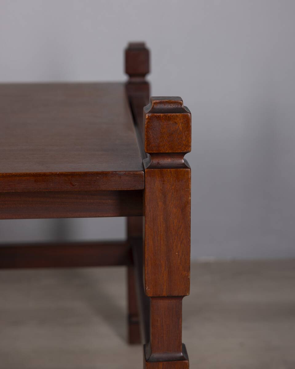 Vintage 1960s coffee table with pull-out tray, Italian design
