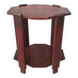 Art Deco side table in solid oak
