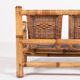 Italian Modern bamboo-wicker bench, 1970's