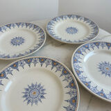 Set of 4 plates Terre de fer St Amand