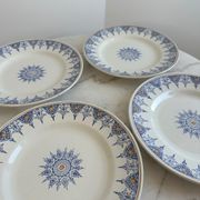 Lot de 4 assiettes Terre de fer St Amand