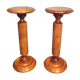 Duo of turned wooden ancinne selettes