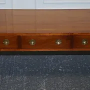 Vintage Military Campaign Coffee Table in Yew Wood and Brass