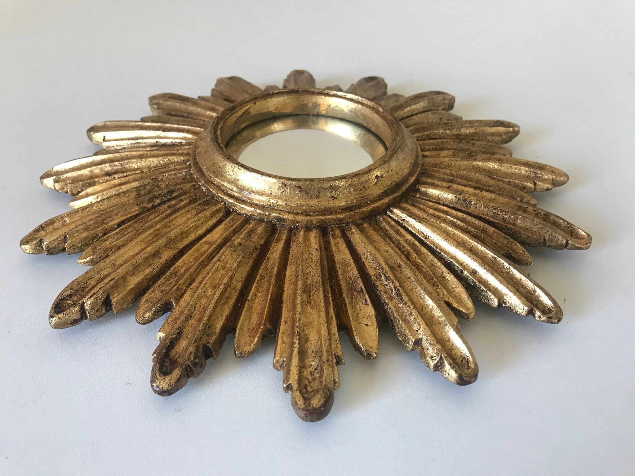 Sun mirror with domed mirror 1960  - 26x26cm