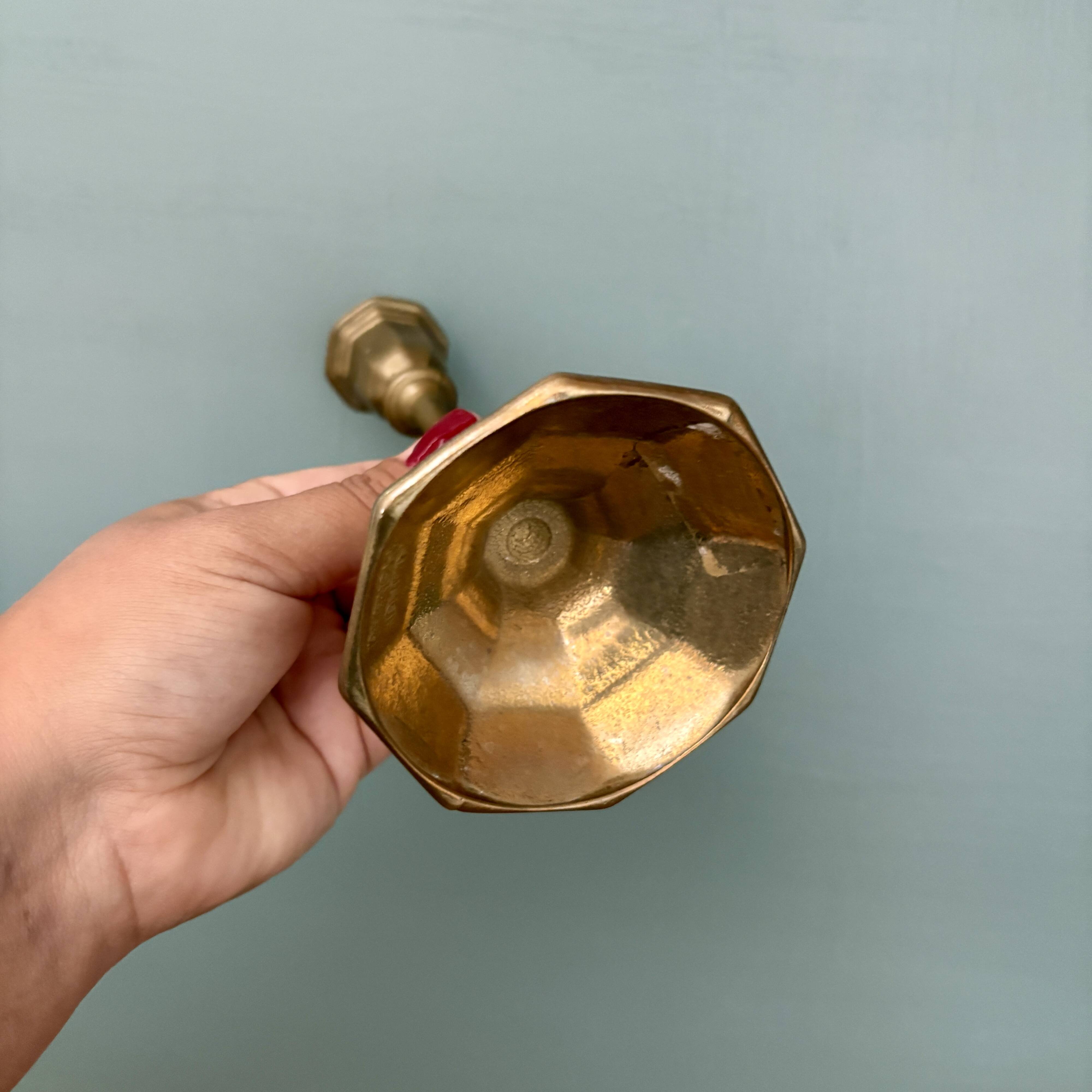 Vintage brass candlestick - candle holder