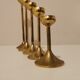 Set of 5 brass candlesticks from the 70s