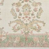 6x11 Beige & Cream Oriental Floral Pattern Vintage Rug, 189x329Cm