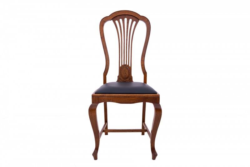 Large extendable table with eight chairs, late 19th century, France. After renovation.
