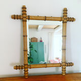 1900 mirror in light wood