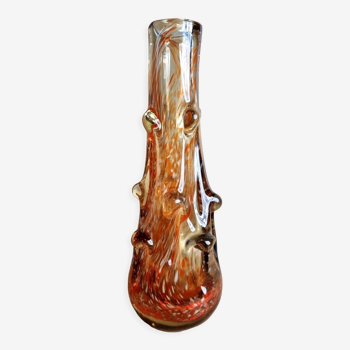 Vase verre Murano à boutons tirés années 50